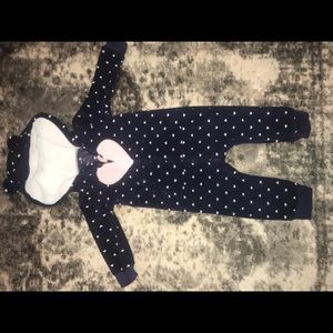 Toddler girls Carter’s hooded fleece bunting-12M